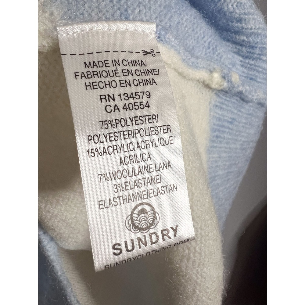 Anthropologie x Sundry Diagonal Striped Sweater Size XS Pastel Oversized Cozy - Picture 6 of 7